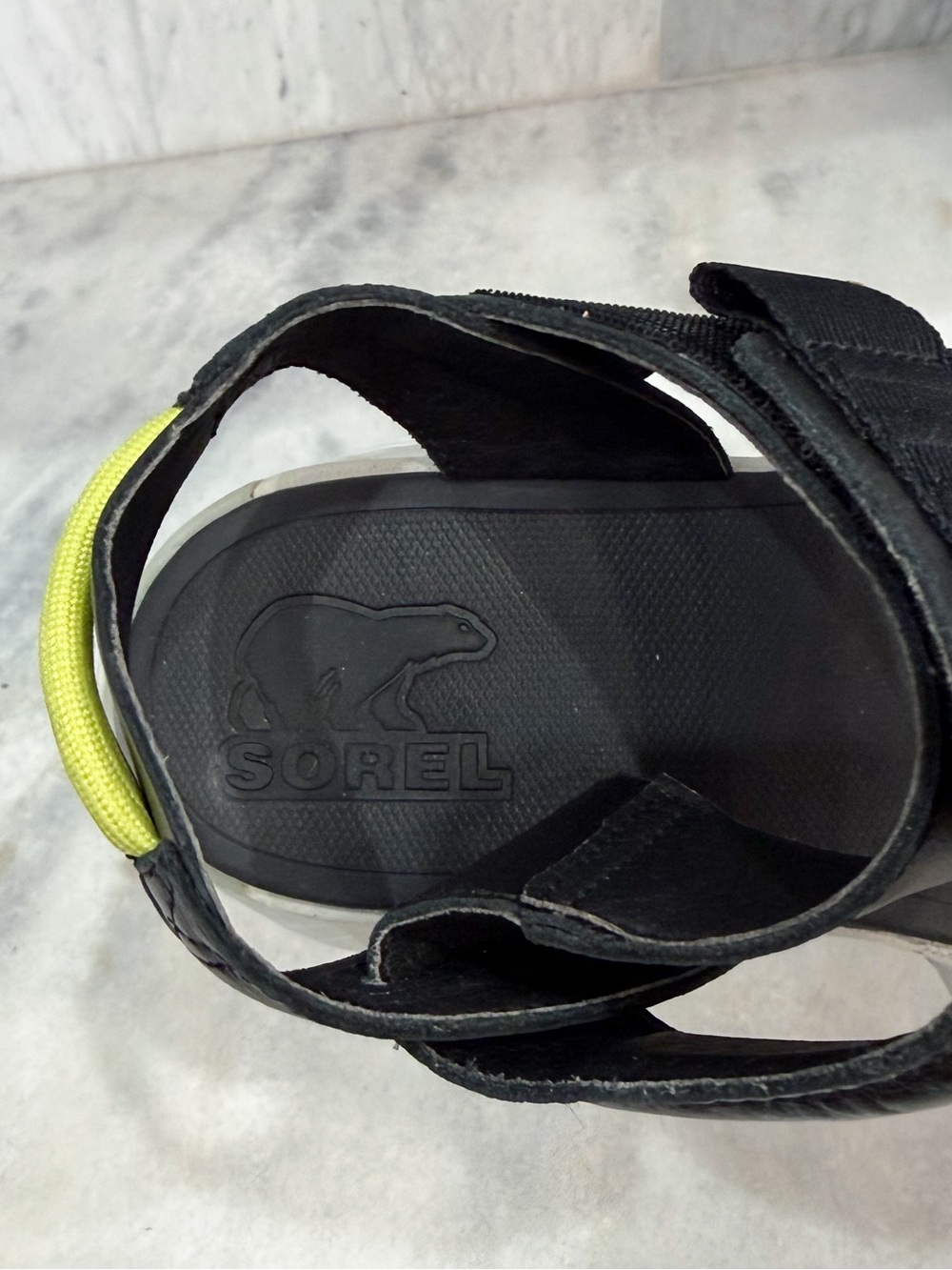 SOREL Explorer Blitz Slide Women’s Sandals Black/Moonstone Size 5 - Picture 7 of 11